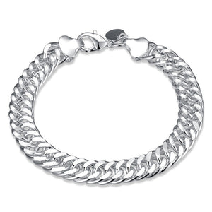 Bracelet à chaine en argent sterling 100% authentique pour hommes et femmes