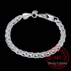 Bracelets en argent sterling 925 pour femmes et hommes