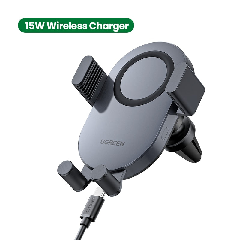 Support de chargeur de téléphone portable pour voiture, sans fil Qi 15w