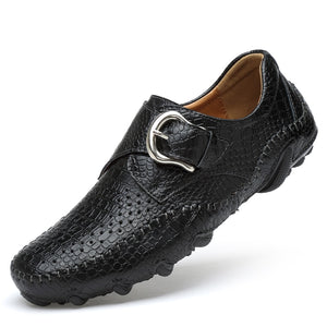 Mocassins de marque en cuir véritable pour hommes