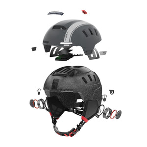 Casque de skie intelligent pour sport en plein air, Snowboard, Bluetooth, téléphone, sécurité, alerte sos, talkie walkie