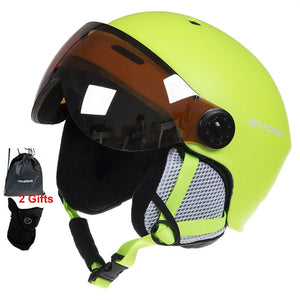 Casque de ski PC + EPS moulé intégralement, de haute qualité, pour sport de plein air