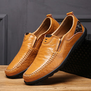 Chaussures en cuir de grande taille pour hommes