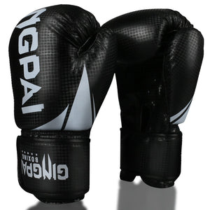 Gants de boxe en cuir microfibre, pour adultes, enfants, hommes et femmes