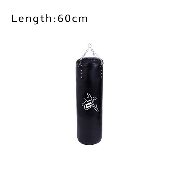 Sac de boxe vide en cuir PU 60/80/100/120cm sac de sable pour fitness