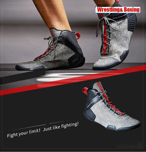 Bottes de combat de boxe en maille respirante pour hommes