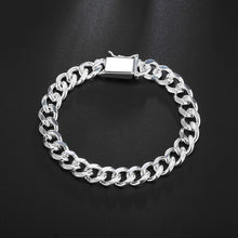 Charger l&#39;image dans la galerie, Bracelet avec boucle carrée en argent sterling 925 pour hommes et femmes
