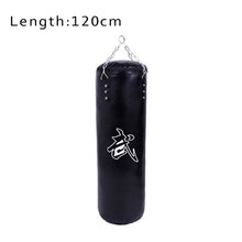 Charger l&#39;image dans la galerie, Sac de boxe vide en cuir PU 60/80/100/120cm sac de sable pour fitness
