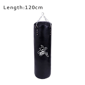 Sac de boxe vide en cuir PU 60/80/100/120cm sac de sable pour fitness