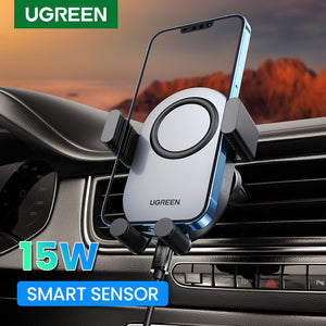 Support de chargeur de téléphone portable pour voiture, sans fil Qi 15w