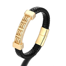 Charger l&#39;image dans la galerie, Bracelet en acier inoxydable de luxe en tête de lion pour hommes
