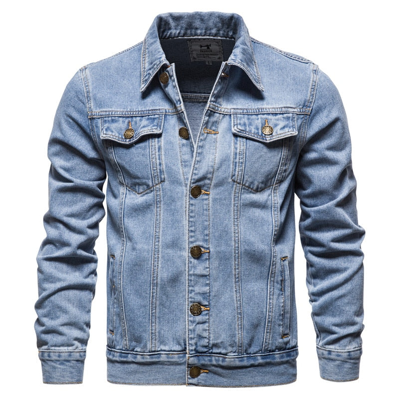 Veste en jean décontracté, slim fit, pour hommes