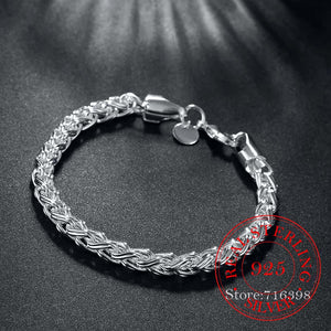 Bracelets en argent sterling 925 pour femmes et hommes