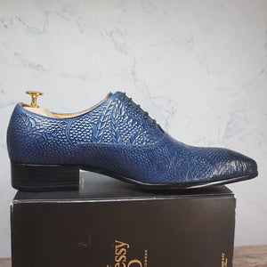 Chaussures en cuir à lacets et bout pointu pour hommes