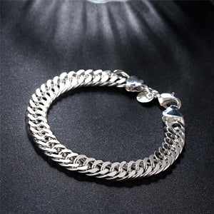 Bracelet à chaine en argent sterling 100% authentique pour hommes et femmes