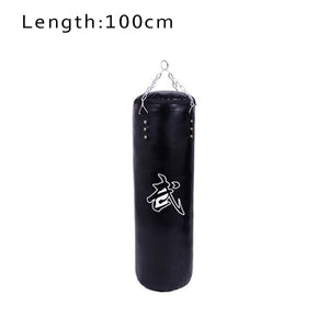 Sac de boxe vide en cuir PU 60/80/100/120cm sac de sable pour fitness