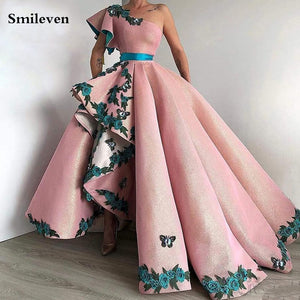 Robe de bal souriante, à fleurs pour femmes