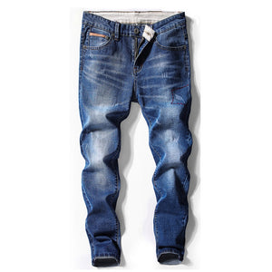 Jean slim en denim, extensible, streetwear, pour hommes