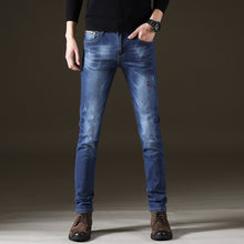 Charger l&#39;image dans la galerie, Jean slim en denim, extensible, streetwear, pour hommes
