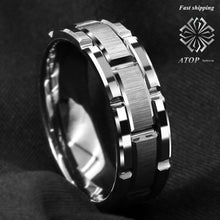 Charger l&#39;image dans la galerie, Bague de mariage en argent size 6-13 pour hommes
