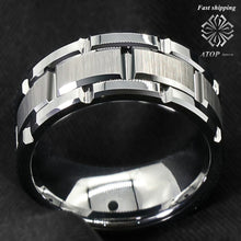 Charger l&#39;image dans la galerie, Bague de mariage en argent size 6-13 pour hommes
