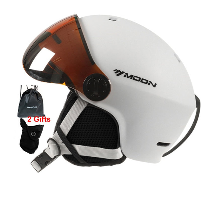 Casque de ski PC + EPS moulé intégralement, de haute qualité, pour sport de plein air