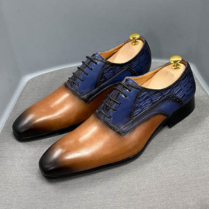 Chaussures de soirée en cuir de vache véritable pour hommes