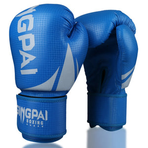 Gants de boxe en cuir microfibre, pour adultes, enfants, hommes et femmes