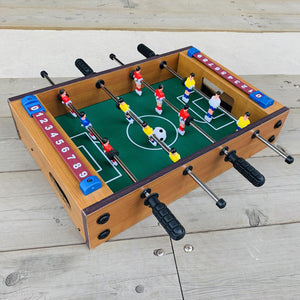 Table de baby foot à six barres en bois, jeu de football pour enfants