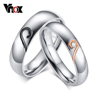 Bague couple vnox en acier inoxydable