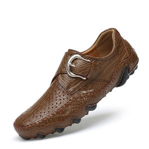 Mocassins de marque en cuir véritable pour hommes