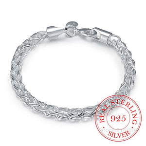 Bracelets en argent sterling 925 pour femmes et hommes