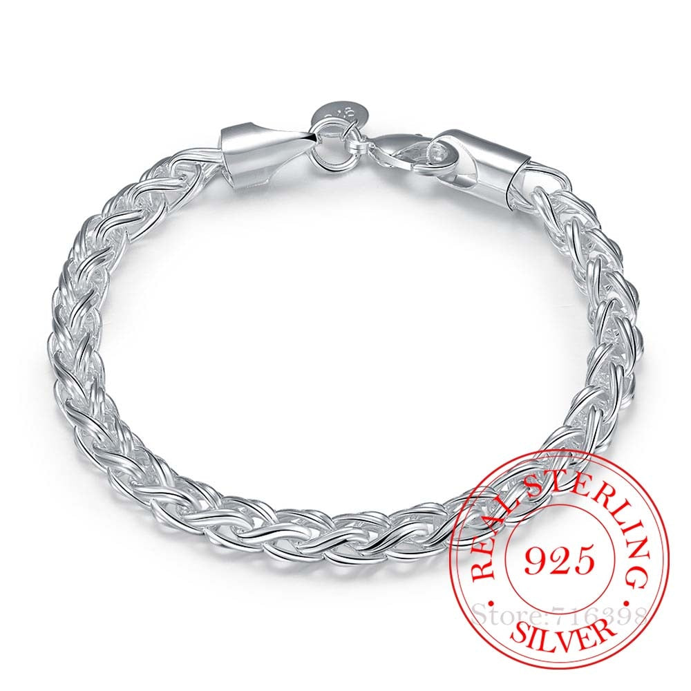 Bracelets en argent sterling 925 pour femmes et hommes