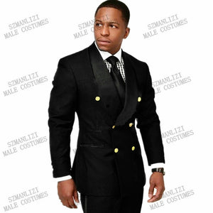 Costume de mariage double boutonnage pour hommes