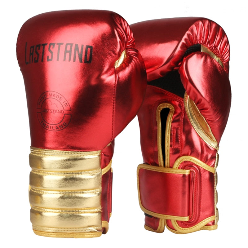 Gants de boxe en cuir microfibre, pour adultes, enfants, hommes et femmes