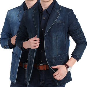 Veste en jean, coupe slim, décontracté pour hommes