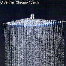 Charger l&#39;image dans la galerie, Pomme de douche à effet pluie noire, grand robinet de 16 pouces
