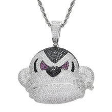 Charger l&#39;image dans la galerie, Collier avec pendentif en zircon incrusté de style hip hop
