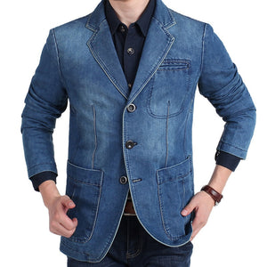 Veste en jean, coupe slim, décontracté pour hommes