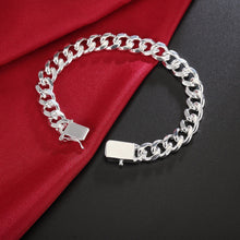 Charger l&#39;image dans la galerie, Bracelet avec boucle carrée en argent sterling 925 pour hommes et femmes
