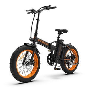 Vtt électrique pliant A20, 500w, pneus de 20 pouces, batterie amovible