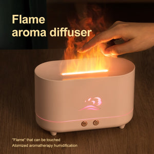 Diffuseur d'huile essentielle USB 180ml, simulateur  de flamme, désodorisant pour la maison