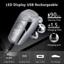 Charger l&#39;image dans la galerie, Rasoir électrique rechargeable tondeuse puissante pour hommes
