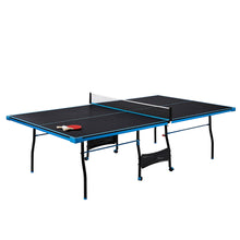 Charger l&#39;image dans la galerie, Table de ping pong taille officielle 15 mm, 4 pièces de tennis de table d&#39;intérieur, accessoires inclus
