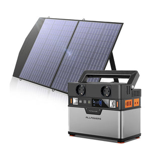 Groupe électrogène solaire portable à onde sinusoïdale pure 300/700 V, 110/220 W, avec panneau solaire 18 V