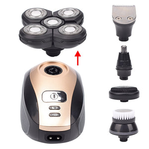 Rasoir électrique rechargeable 4d 5 en 1 avec 5 têtes flottantes pour hommes