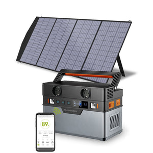 Groupe électrogène solaire portable à onde sinusoïdale pure 300/700 V, 110/220 W, avec panneau solaire 18 V