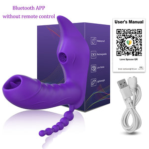 Vibrateur de clitoris, anal, avec télécommande sans fil