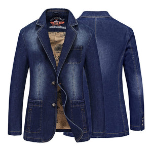 Veste en jean, coupe vent, en denim, grande taille, pour hommes