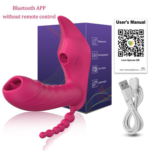 Vibrateur de clitoris, anal, avec télécommande sans fil